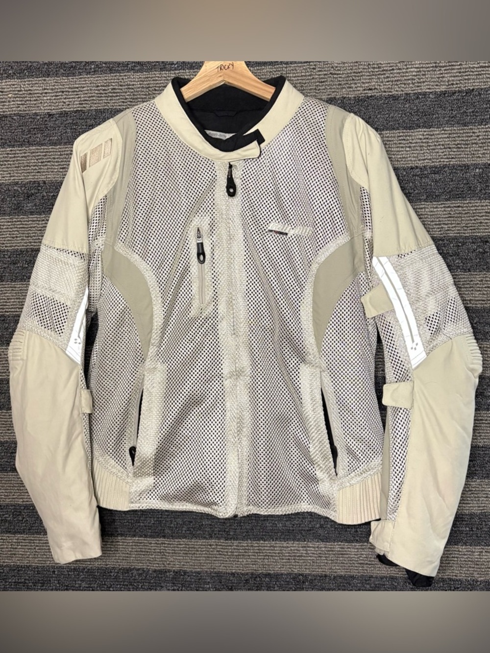 Can-Am Spyder Women's Summer Mesh Motorcycle Riding Jacket Large Beige/Cream